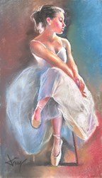 Práctica de Pose by Domingo - Original Drawing, Paper on Board sized 7x13 inches. Available from Whitewall Galleries